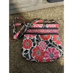 Vera Bradley Cherry Blossom Crossbody Bag‎ Quilted Purse with Zipper